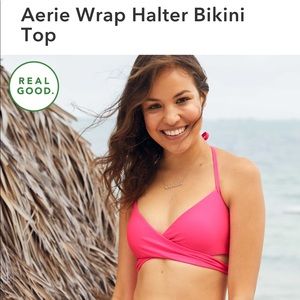 NWT Aerie Halter Wrap Bikini Top SZ XXL